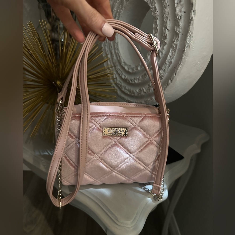 Guess velvet quilted crossbody